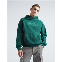 Hooded Sweatshirt, Men, Dark Green
