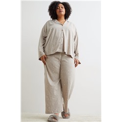 H&M+ Gemusterter Pyjama Beige/Sterne
