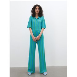 Hose mit Gürtel aus Jacquard
