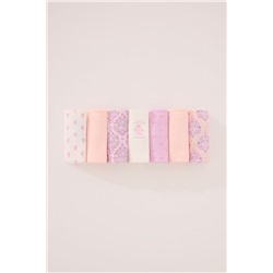 Pack 7 tangas algodón tonos rosas