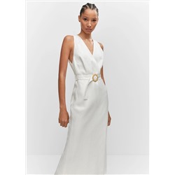 Vestido lino cinturón