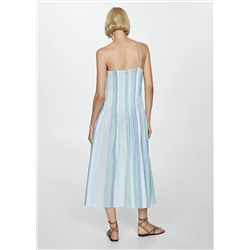 Vestido lino rayas