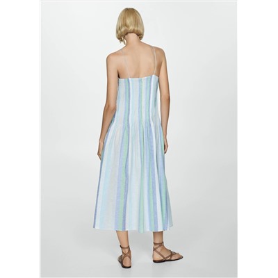 Vestido lino rayas