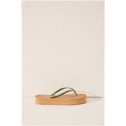 Chanclas plataforma efecto rafia