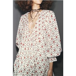 ZW COLLECTION PRINTED SHORT DRESS