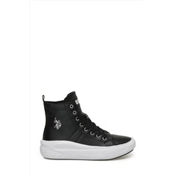 U.S. Polo Assn. U.s. Polo Assn. Siyah Beyaz Kadın High Sneaker 3W Clementıne Pu 3pr CLEMENTINE PU 3PR