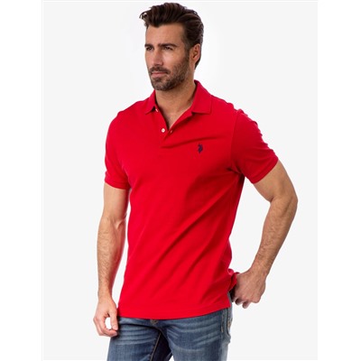 SOLID PIQUE SMALL LOGO POLO SHIRT