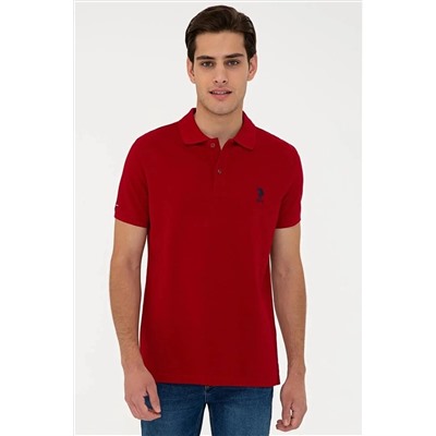 U.S. Polo Assn. Erkek Bordo Polo Yaka T-shirt Basic EV-119154700