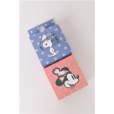 Calcetines largos pelo print cuadros Mickey