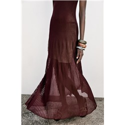 RIB KNIT LONG DRESS