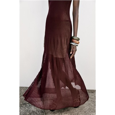 RIB KNIT LONG DRESS