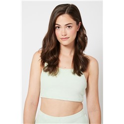 Camiseta crop Verde agua