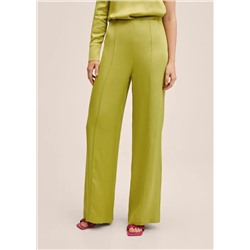 Pantalón palazzo satinado -  Mujer | MANGO OUTLET Melilla