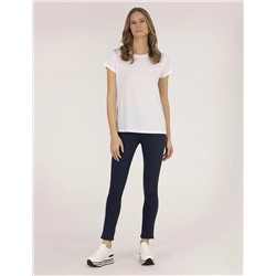 Beyaz Comfort Fit Bisiklet Yaka Basic Tişört