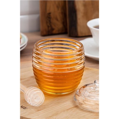 Lorenzo Kaşıklı Cam Bal Kavanozu - 240ML