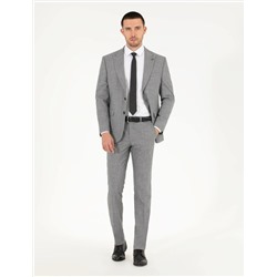 Gri Slim Fit Takım Elbise