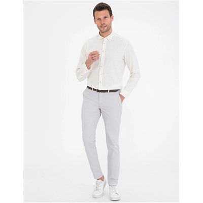Açık Sarı Regular Fit Uzun Kollu Gömlek
