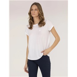 Beyaz Comfort Fit Bisiklet Yaka Basic Tişört