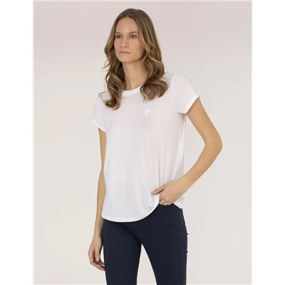 Beyaz Comfort Fit Bisiklet Yaka Basic Tişört