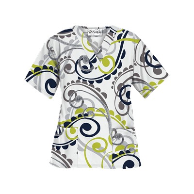 UA Cartwheels Giddy Green Scrub Top