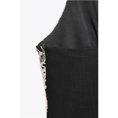 EMBROIDERED MIDI DRESS