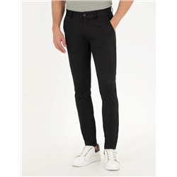 Siyah Slim Fit Kanvas Pantolon
