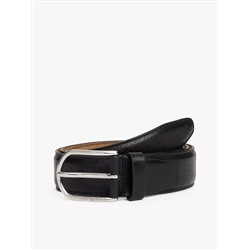 Round Buckle Leather Belt