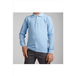 Nacar Unisex Uzun Kollu Polo Yaka T-shirt okul01896