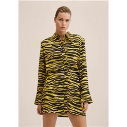 Vestido camisero animal print -  Mujer | MANGO OUTLET España