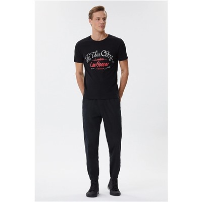 Lee Cooper Fox Erkek O Yaka T-shirt Siyah 222 LCM 242073
