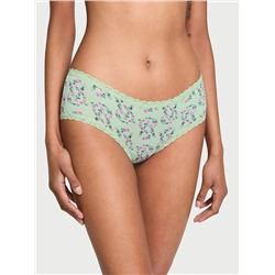 Lace-Waist Cotton Cheeky Panty