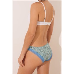 Braga clásica microfibra print azul