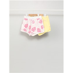 PACK OF 2 BASIC PRINTED PLUSH SHORTS