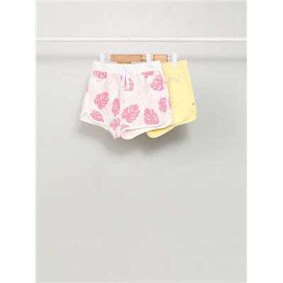 PACK OF 2 BASIC PRINTED PLUSH SHORTS