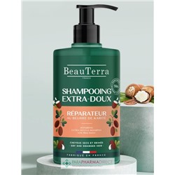 BeauTerra Shampooing Extra-Doux - Réparateur - Cheveux Secs & Abimés 750 mL