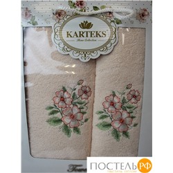 200/57.028 Набор полотенец KARTEKS 50х90/70х140 ROMANTIK 57.028 св.бежевый