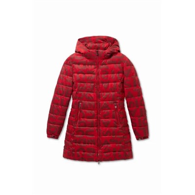 Chaqueta larga padded letras