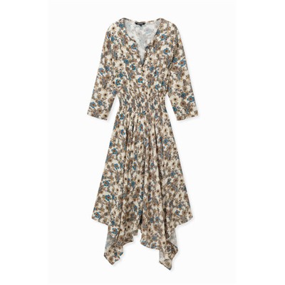 Vestido boho de bajo asimétrico