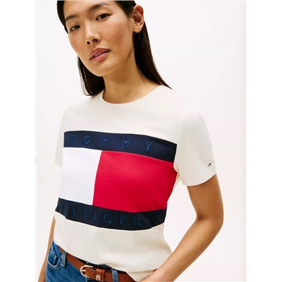 Bold Flag Logo Crewneck T-Shirt