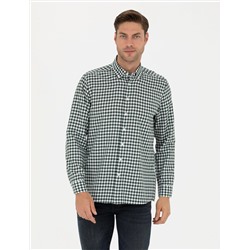 Haki Regular Fit Uzun Kollu Gömlek
