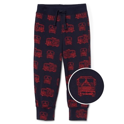 Print knit pants