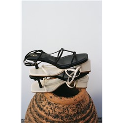 STRAPPY HIGH-HEEL LEATHER SANDALS