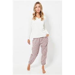 Pantalón 7/8 de pijama cintura alta - Rojo