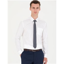 Beyaz Regular Fit Uzun Kollu Basic Gömlek