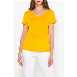 Top de lino Amarillo