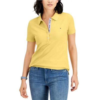 Tommy Hilfiger Women's Solid Short-Sleeve Polo Top