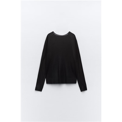 FINE KNIT FOIL SWEATER