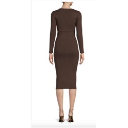 LEA & VIOLA Cutout Midi Sweater Dress