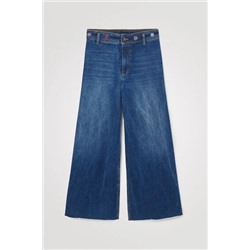 Pantalón vaquero tobillero pata ancha