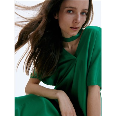 Midikleid aus Viskose